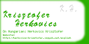 krisztofer herkovics business card